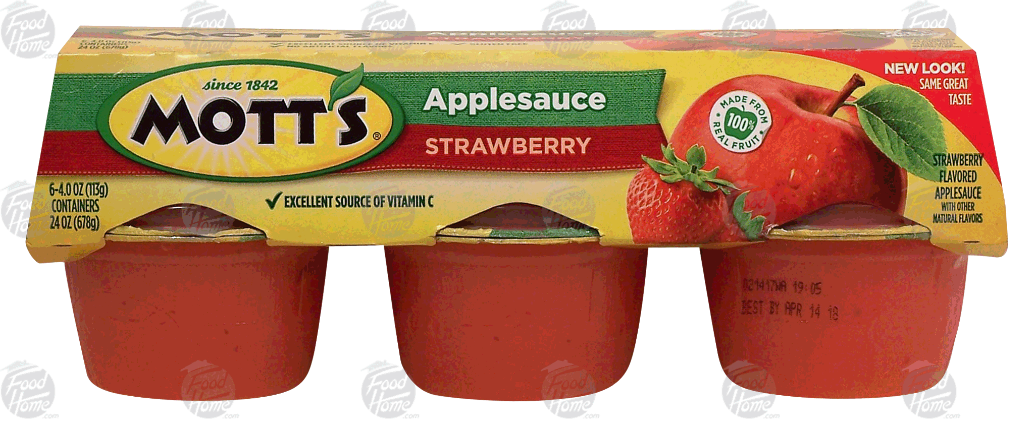 Mott's  strawberry flavored applesauce 6-4 oz. cups Full-Size Picture